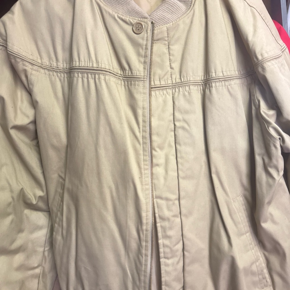 Men's Cream Bomber Jacket